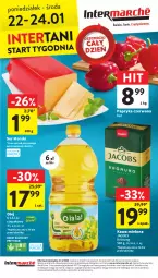 Gazetka promocyjna Intermarche - Gazetka Intermarche - Gazetka - ważna od 24.01 do 24.01.2024 - strona 42 - produkty: Ser, Papryka czerwona, Papryka, Kawa mielona, Kawa, Jacobs Krönung, Jacobs, Olej