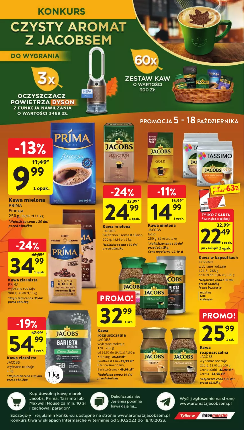 Gazetka promocyjna Intermarche - Gazetka Intermarche - ważna 05.10 do 11.10.2023 - strona 32 - produkty: Jacobs, Kawa, Kawa mielona, Kawa rozpuszczalna, Kawa ziarnista, Prima, Tassimo