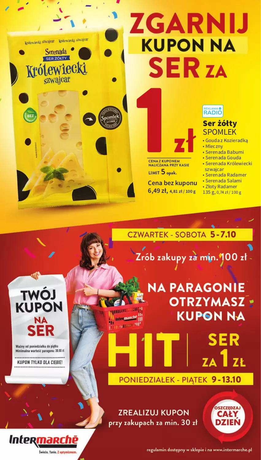 Gazetka promocyjna Intermarche - Gazetka Intermarche - ważna 05.10 do 11.10.2023 - strona 7 - produkty: Gouda, Radamer, Salami, Ser