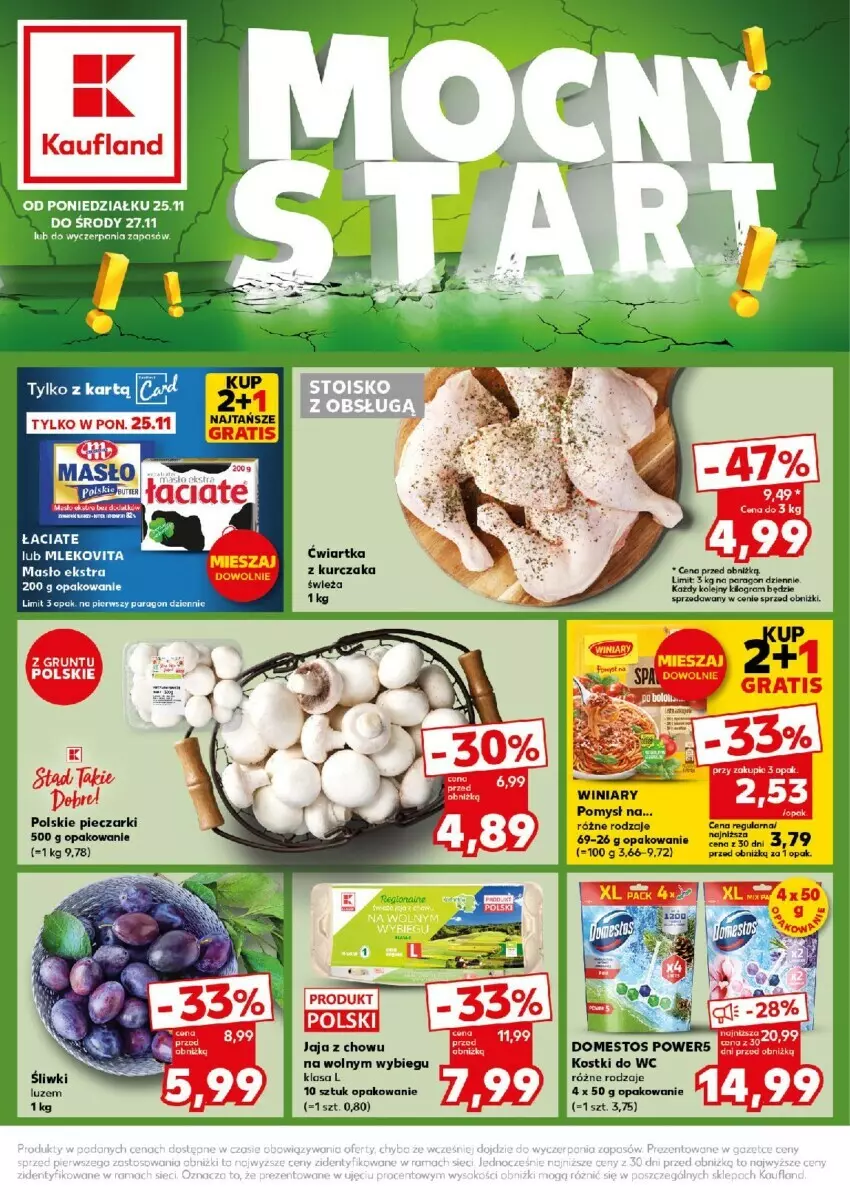 Gazetka promocyjna Kaufland - ważna 25.11 do 27.11.2024 - strona 1 - produkty: Jaja, Masło, Mleko, Mlekovita, Piec, Winiary