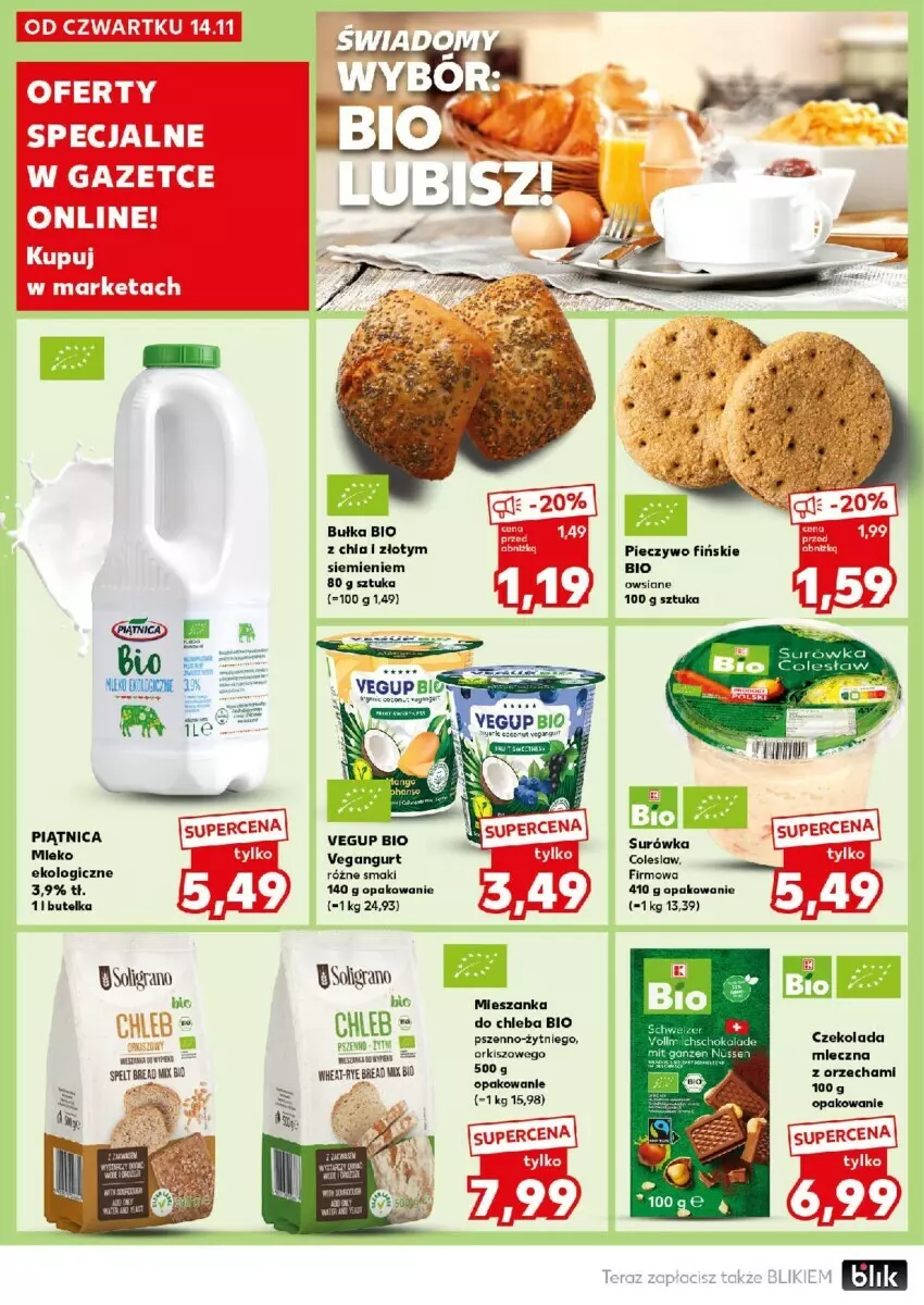 Gazetka promocyjna Kaufland - ważna 25.11 do 27.11.2024 - strona 19 - produkty: Bułka, Chia, Chleb, Czekolada, Czekolada mleczna, Gra, Piątnica, Piec, Pieczywo, Soligrano, Vegangurt