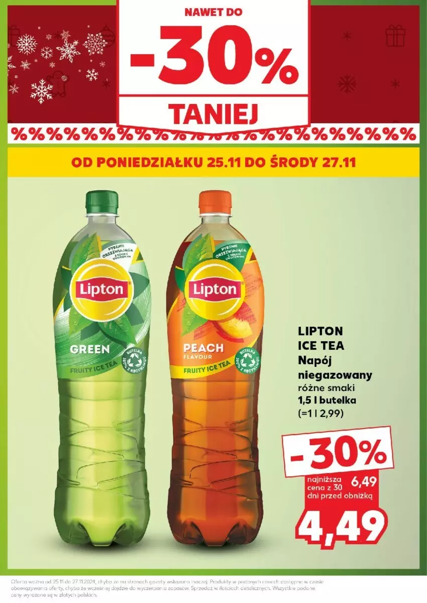 Gazetka promocyjna Kaufland - ważna 25.11 do 27.11.2024 - strona 23 - produkty: Ice tea, Lipton, Napój, Napój niegazowany