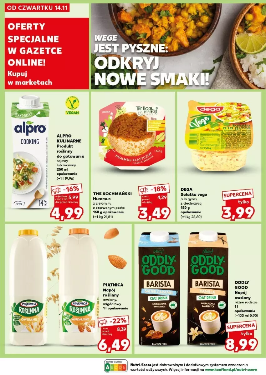 Gazetka promocyjna Kaufland - ważna 25.11 do 27.11.2024 - strona 24 - produkty: Alpro, Dega, Gyros, Hummus, Koc, Mus, Napój, Napój roślinny, Pesto, Piątnica, Sałat, Sałatka