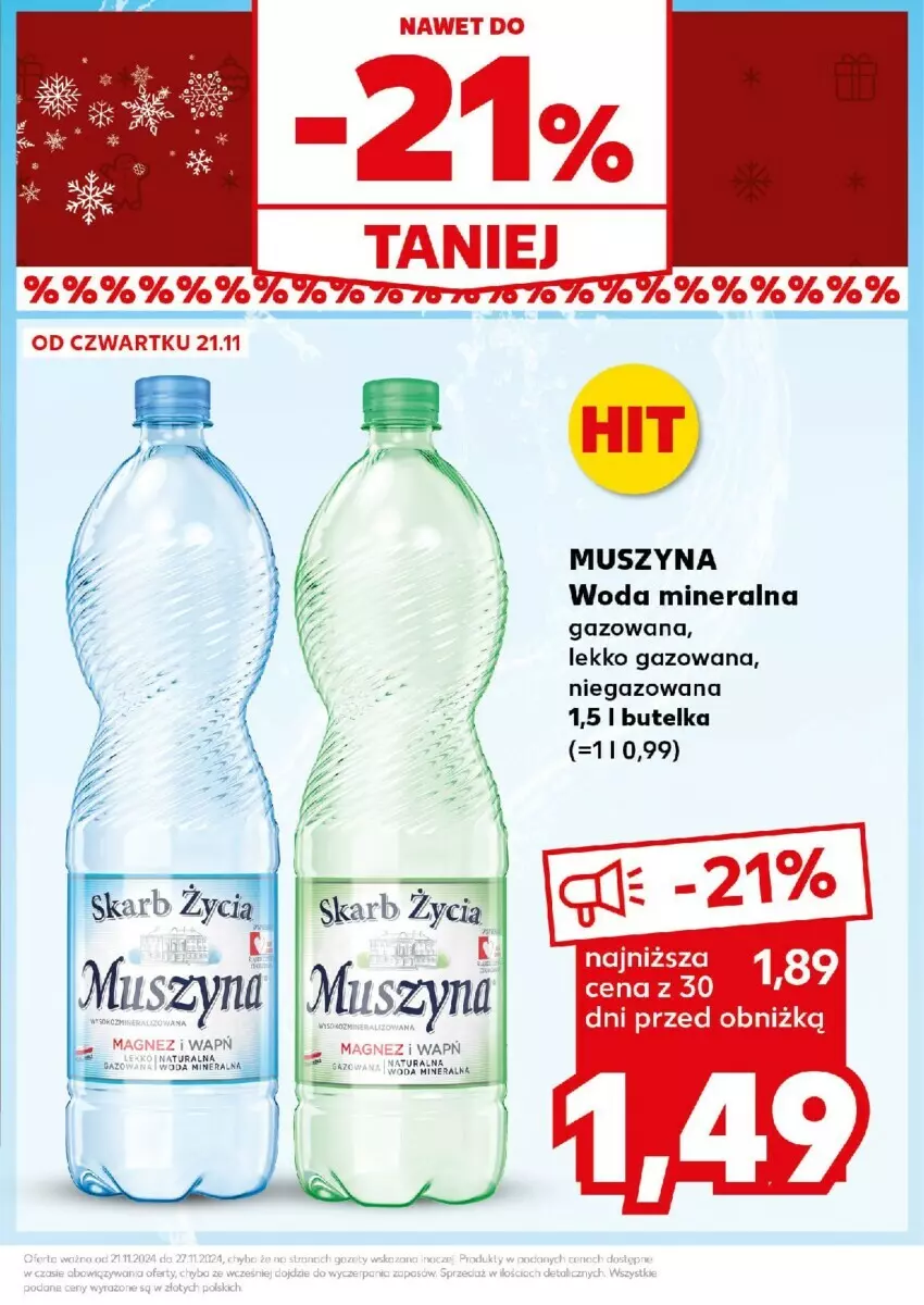 Gazetka promocyjna Kaufland - ważna 25.11 do 27.11.2024 - strona 27 - produkty: Mus, Szyna, Woda, Woda mineralna