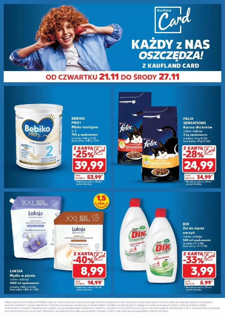 Gazetka promocyjna Kaufland - ważna 25.11 do 27.11.2024 - strona 46 - produkty: Bebiko, Felix, LG, Mydło, Mydło w płynie, Sati