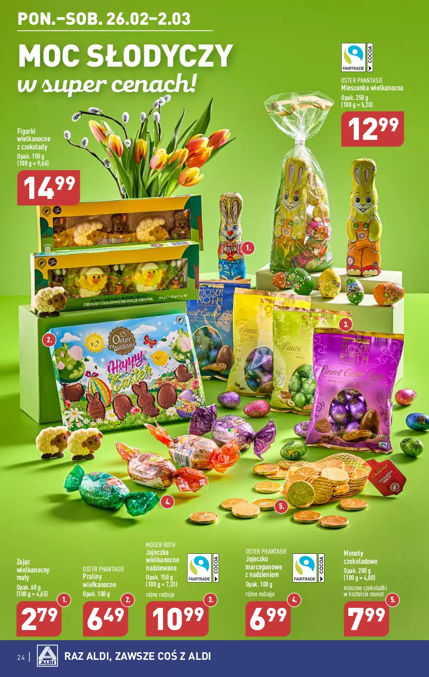 Gazetka promocyjna Aldi - Pełna oferta - ważna 26.02 do 02.03.2024 - strona 24 - produkty: Moser Roth, Praliny, Ser