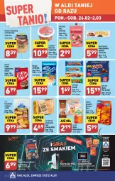 Gazetka promocyjna Aldi - Pełna oferta - Gazetka - ważna od 02.03 do 02.03.2024 - strona 22 - produkty: Goplana, Piec, Mus, Kupiec, Orzeszki, Mini Grześki, Salceson, Chrupki, Warka, Wafle, LANA, Smalec, Grześki, Czekolada, Danio, Lorenz, Monster Munch, Chleb, Nestlé