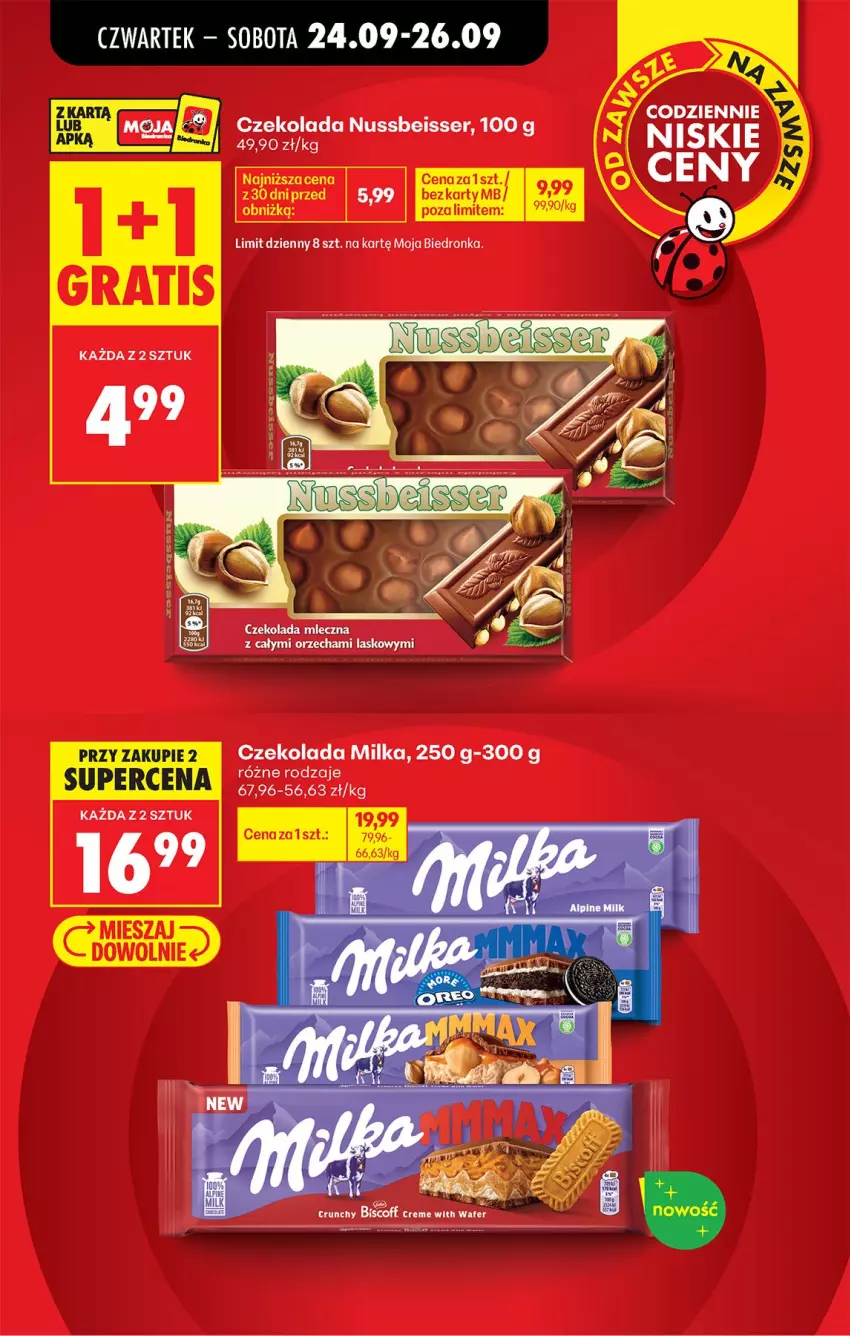 Gazetka promocyjna Biedronka - Od Czwartku - ważna 24.09 do 30.09.2026 - strona 13 - produkty: Czekolada, Milka, Ser