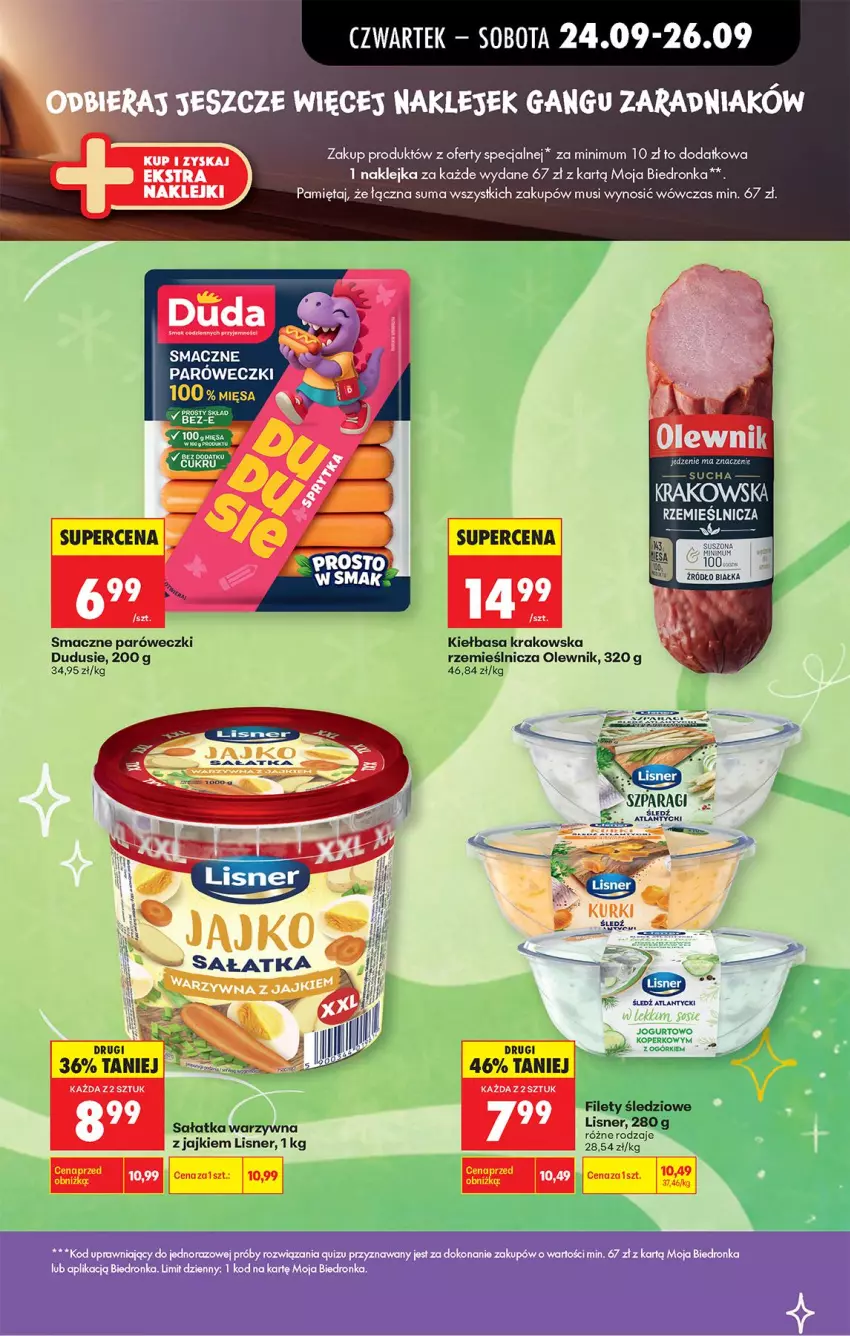 Gazetka promocyjna Biedronka - Od Czwartku - ważna 24.09 do 30.09.2026 - strona 27 - produkty: Jogurt, Klej, Lisner, Mięta, Mus, Olewnik, Sałat, Sałatka, Sałatka warzywna