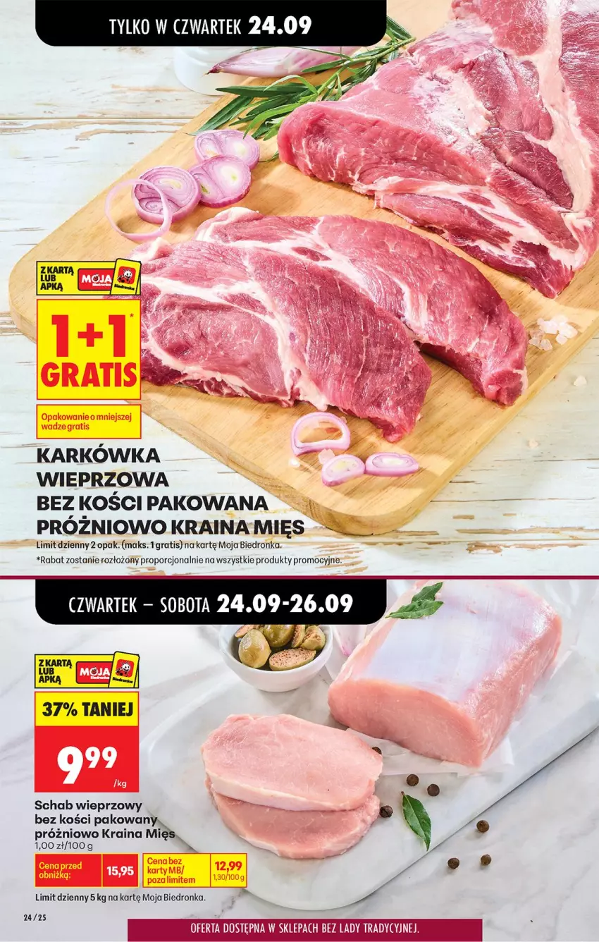 Gazetka promocyjna Biedronka - Od Czwartku - ważna 24.09 do 30.09.2026 - strona 38 - produkty: Gra, Karkówka wieprzowa, Por, Schab wieprzowy