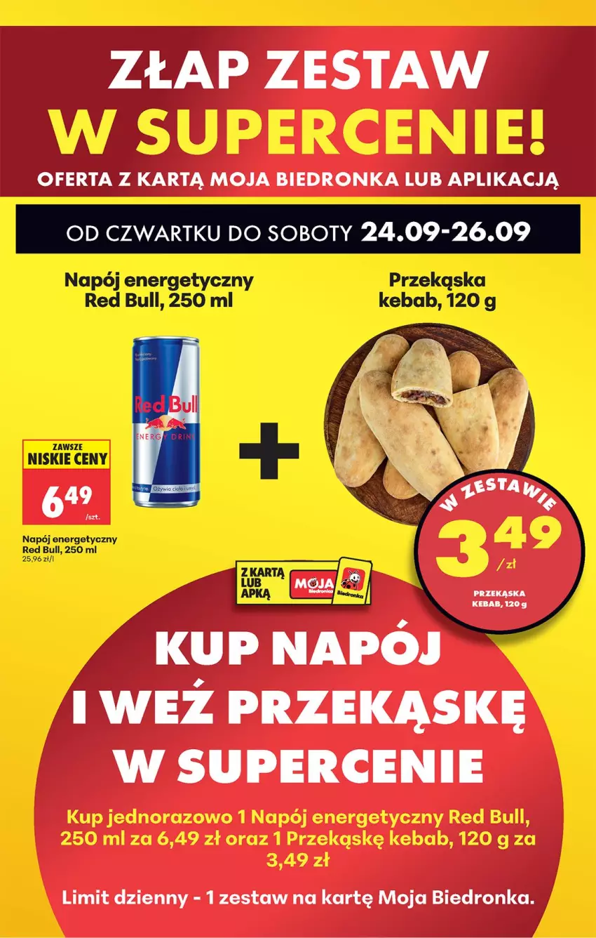 Gazetka promocyjna Biedronka - Od Czwartku - ważna 24.09 do 30.09.2026 - strona 48 - produkty: Kebab, Napój, Napój energetyczny, Red Bull