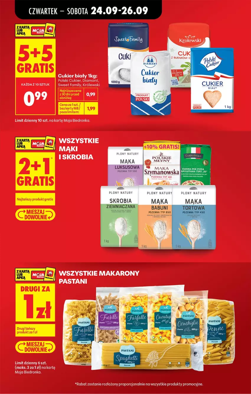 Gazetka promocyjna Biedronka - Od Czwartku - ważna 24.09 do 30.09.2026 - strona 5 - produkty: Cukier, Diamant, Fa, Gra, Królewski, Makaron