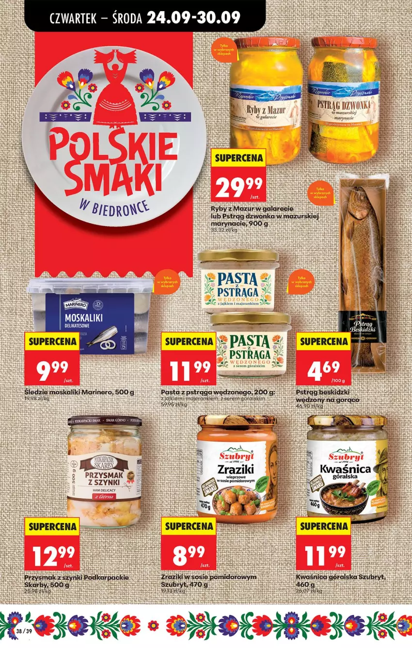Gazetka promocyjna Biedronka - Od Czwartku - ważna 24.09 do 30.09.2026 - strona 56 - produkty: Beskidzki, Gala, Pstrąg, Pstrąg dzwonka, Szubryt, Tytan