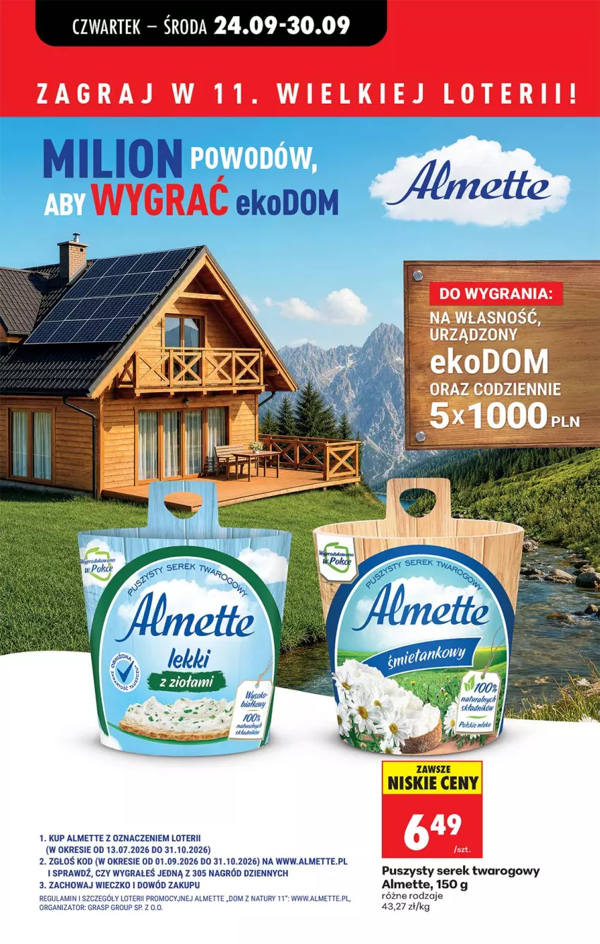 Gazetka promocyjna Biedronka - Od Czwartku - ważna 24.09 do 30.09.2026 - strona 60 - produkty: Almette, Fa, Gra, Lion, Ser, Serek, Serek twarogowy