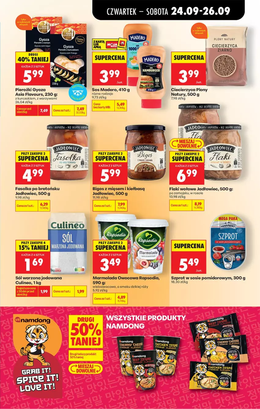 Gazetka promocyjna Biedronka - Od Czwartku - ważna 24.09 do 30.09.2026 - strona 63 - produkty: Bigos, Fa, Flaki, Flaki wołowe, Kurczak, Marmolada, Mola, Sól, Sos, Szprot, Szprot w sosie, Warzywa
