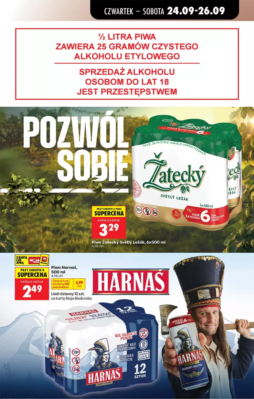 Gazetka promocyjna Biedronka - Od Czwartku - ważna 24.09 do 30.09.2026 - strona 75 - produkty: Harnaś, Piwo, Sante