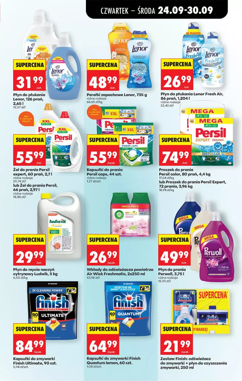 Gazetka promocyjna Biedronka - Od Czwartku - ważna 24.09 do 30.09.2026 - strona 81 - produkty: Air Wick, Do mycia naczyń, Fa, Finish, Kapsułki do prania, Lenor, Ludwik, Odświeżacz do zmywarki, Perełki zapachowe, Persil, Płyn do mycia, Płyn do mycia naczyń, Płyn do płukania, Proszek do prania, Zmywarki