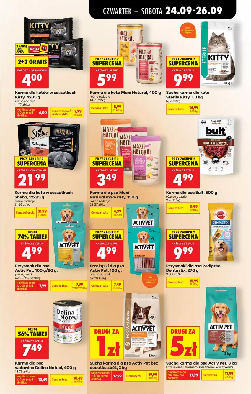 Gazetka promocyjna Biedronka - Od Czwartku - ważna 24.09 do 30.09.2026 - strona 83 - produkty: Pedigree, Przekąski dla psa, Przysmak dla psa, Przysmaki, Sheba, Sucha karma, Top, Warzywa, Wołowina