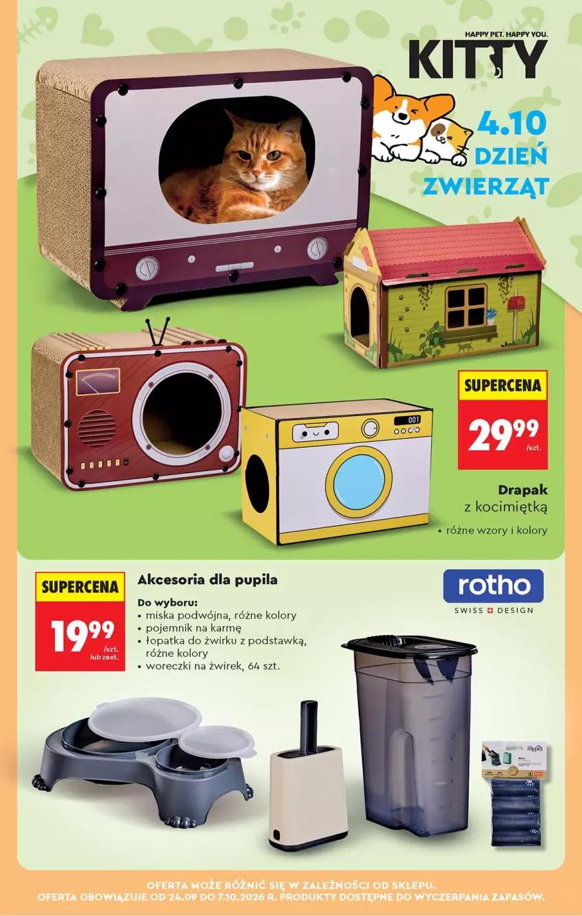 Gazetka promocyjna Biedronka - Od Czwartku - ważna 24.09 do 30.09.2026 - strona 87 - produkty: Drapak, Koc, Miska, Pojemnik