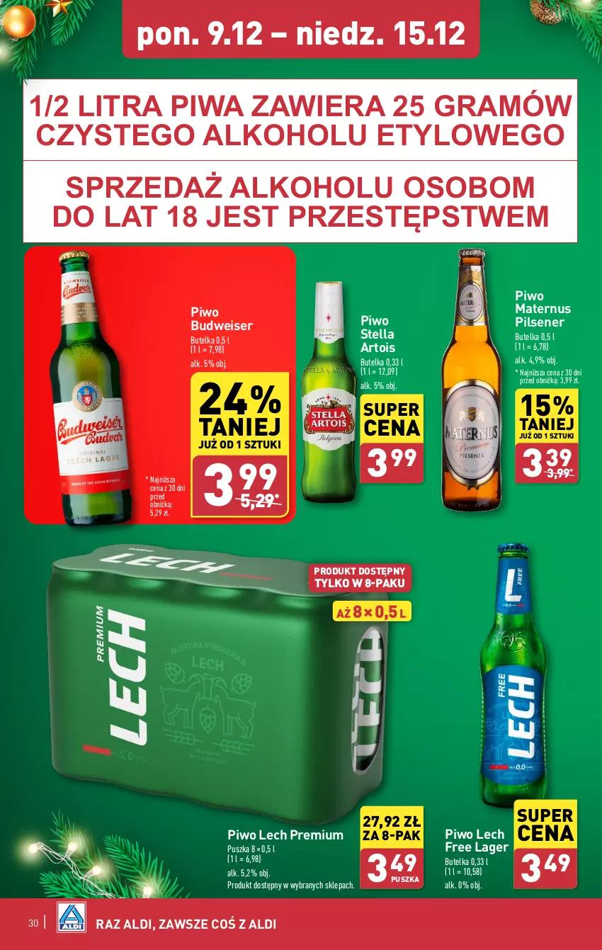 Gazetka promocyjna Aldi - Pełna oferta - ważna 09.12 do 15.12.2024 - strona 30 - produkty: Gra, Lech Premium, Piwa, Piwo, Ser