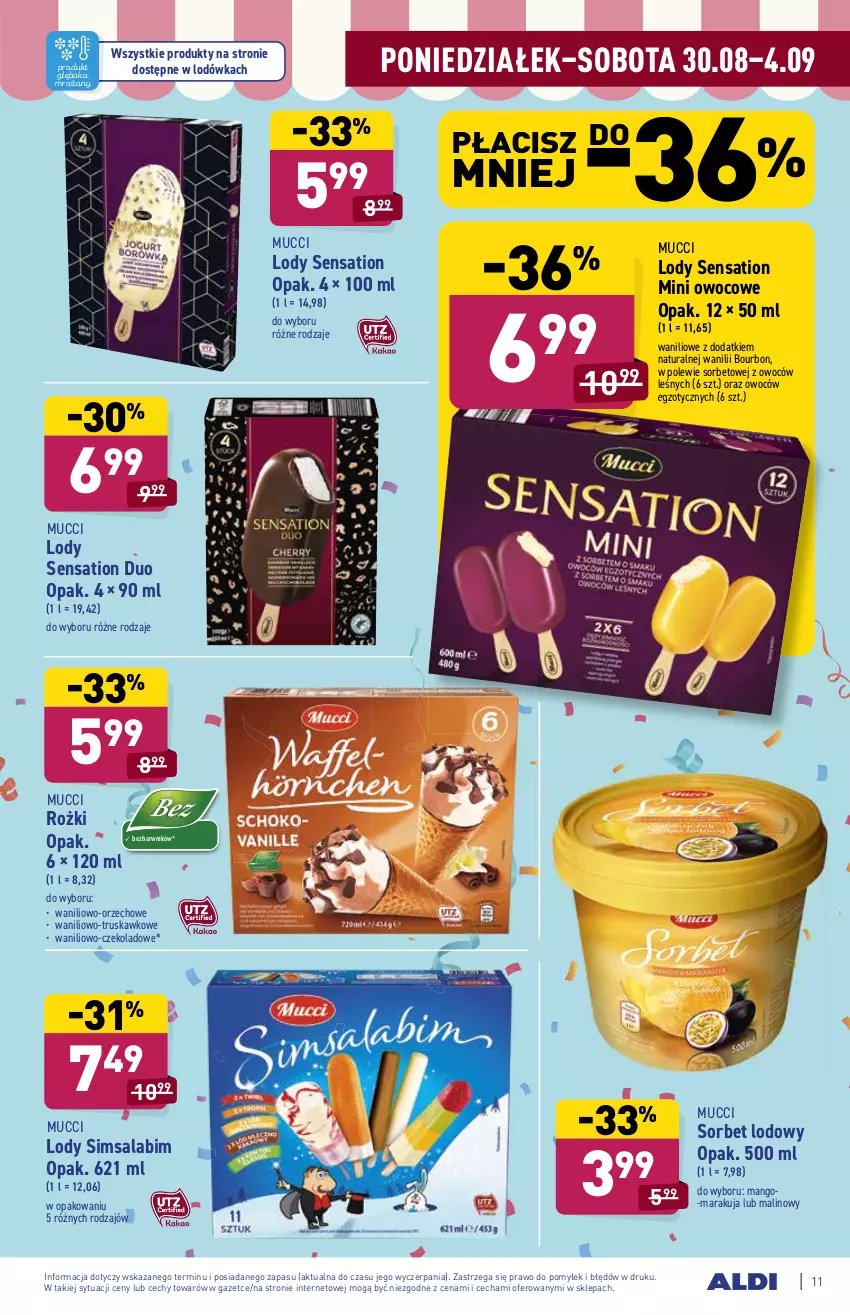 Gazetka promocyjna Aldi - ważna 30.08 do 04.09.2021 - strona 11 - produkty: Bourbon, Lodówka, Lody, Mango, Sati