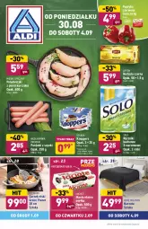 Gazetka promocyjna Aldi - Gazetka - ważna od 04.09 do 04.09.2021 - strona 1 - produkty: Kurczak, Garnek, Papryka czerwona, Parówki, Parówki z szynki, Papryka, Mięsne specjały, Herbata czarna, Tera, Ręcznik, Lipton, Rolki, Narzuta, Knoppers, Herbata, Masło