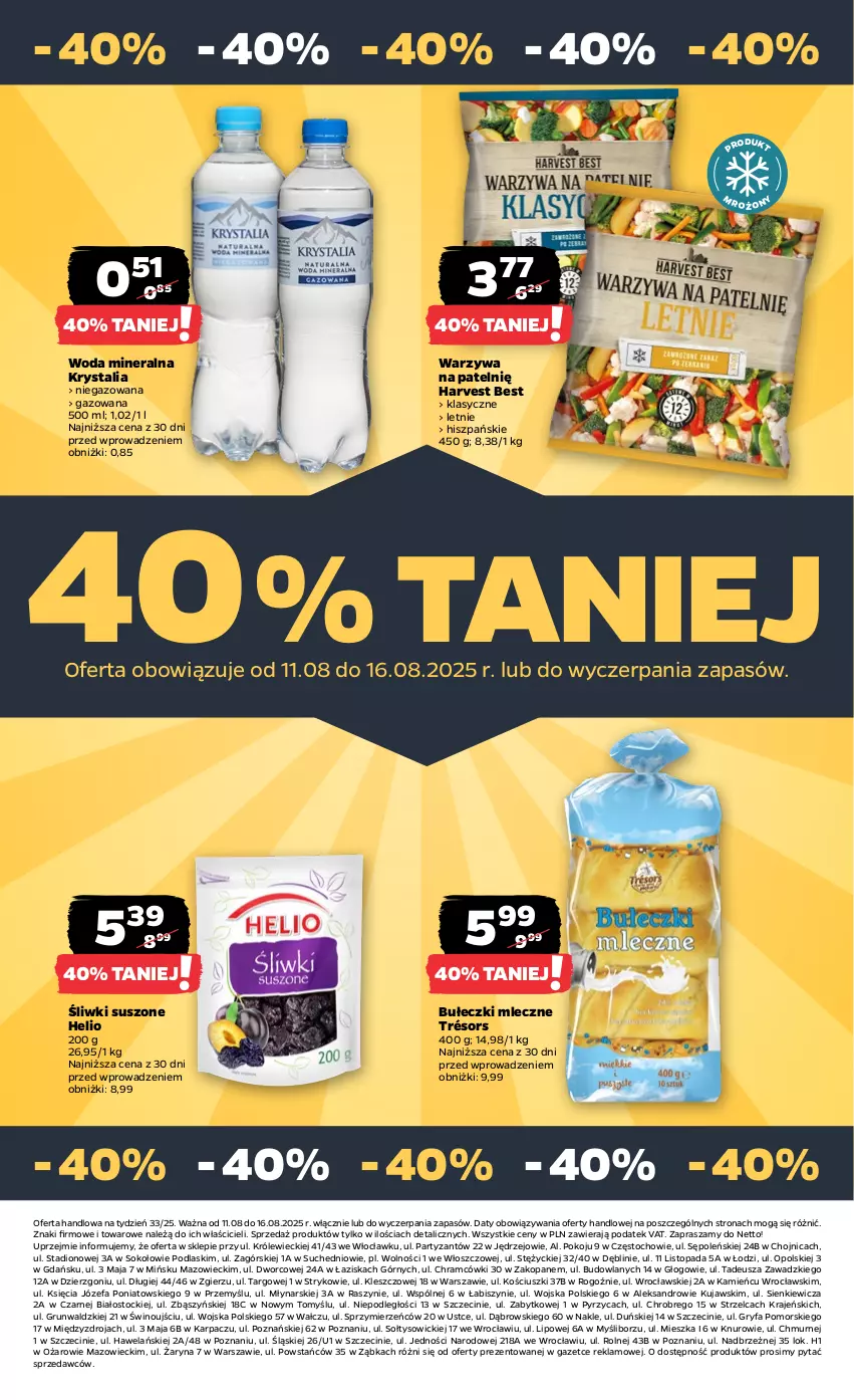 Gazetka promocyjna Netto - Od Poniedziałku - ważna 11.08 do 16.08.2025 - strona 28 - produkty: Bułeczki, Bułeczki mleczne, Fa, Gry, Helio, Karp, Kujawski, Podlaski, Sok, Stock, Top, Warzywa, Wino, Woda, Woda mineralna