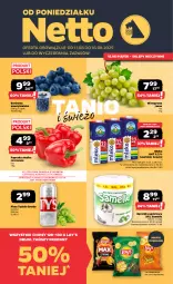 Gazetka promocyjna Netto - Od Poniedziałku - Gazetka - ważna od 16.08 do 16.08.2025 - strona 1 - produkty: Piwa, Piwo, Gra, Papryka słodka, Borówka, Borówka amerykańska, Papier, Papryka, Chipsy, Tyskie, Ręcznik, Wino, Lay’s, Mleko