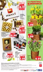 Gazetka promocyjna Kaufland - Oferta ważna od 23.03.2023 do 08.04.2023 lub do wyczerpania zapasów. - Gazetka - ważna od 08.04 do 08.04.2023 - strona 20 - produkty: Tulipan, Praliny, Lindor, Diamant, Ferrero Rocher, Dres, Czekolada, Narcyz, Ferrero, Bomboniera, Merci, Lindt