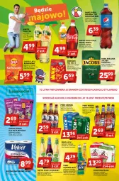 Gazetka promocyjna Groszek - Gazetka - ważna od 16.05 do 16.05.2023 - strona 4 - produkty: Piwo, BIC, 7up, Orzeszki, Somersby, Kasztelan, Chipsy, Mirinda, Kawa mielona, Kawa, Coca-Cola, Warka, Velvet, Pepsi, Fanta, Jacobs, Sprite, Harnaś, Napój, Captain Jack, Fa