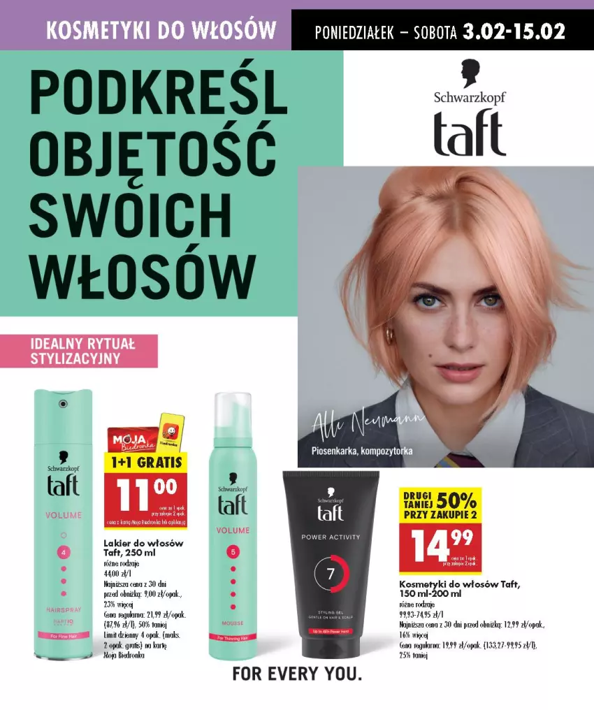 Gazetka promocyjna Biedronka - Twoje Piękne Strony - ważna 03.02 do 16.02.2025 - strona 21 - produkty: Lakier, Lakier do włosów, Taft