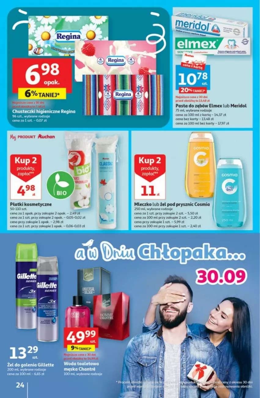 Gazetka promocyjna Auchan - ważna 28.09 do 04.10.2023 - strona 17 - produkty: Elmex, Mleczko, Pasta do zębów, Płatki kosmetyczne