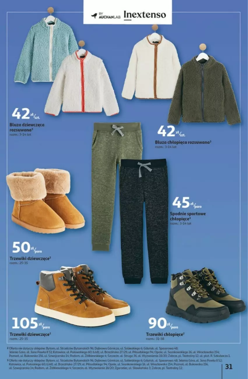 Gazetka promocyjna Auchan - ważna 28.09 do 04.10.2023 - strona 25 - produkty: Acer, Bluza, Cars, Por, Sos, Spodnie, Spodnie sportowe, Sport