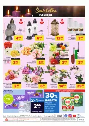 Gazetka promocyjna Carrefour - Gazetka Market Zyskoteka - Gazetka - ważna od 09.10 do 09.10.2021 - strona 19 - produkty: Gra, Chryzantema, Tablet, Kosz, O nas, Zapalarka, Storczyk, Czekolada, Bukiet, Znicz, Fairy, Zmywarki, Tabletki do zmywarki, Milka, Fa