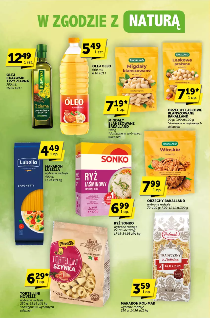 Gazetka promocyjna ABC - ważna 17.10 do 29.10.2024 - strona 16 - produkty: Bakalland, Kujawski, Makaron, Migdały, Olej, Oleo, Omega-3, Spaghetti