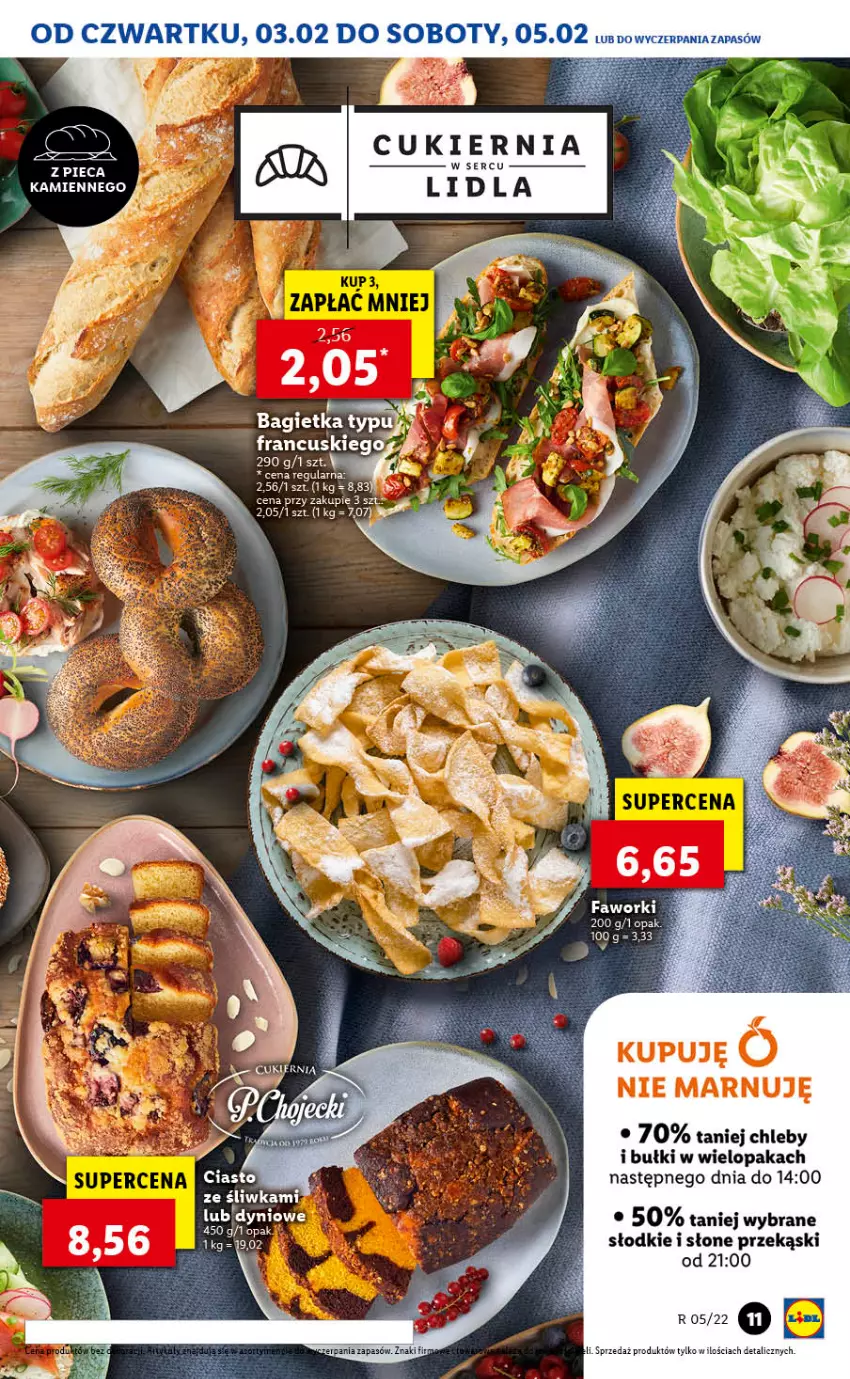 Gazetka promocyjna Lidl - GAZETKA - ważna 03.02 do 05.02.2022 - strona 11 - produkty: Bagietka, Chleb, Cukier, LG, O Bag