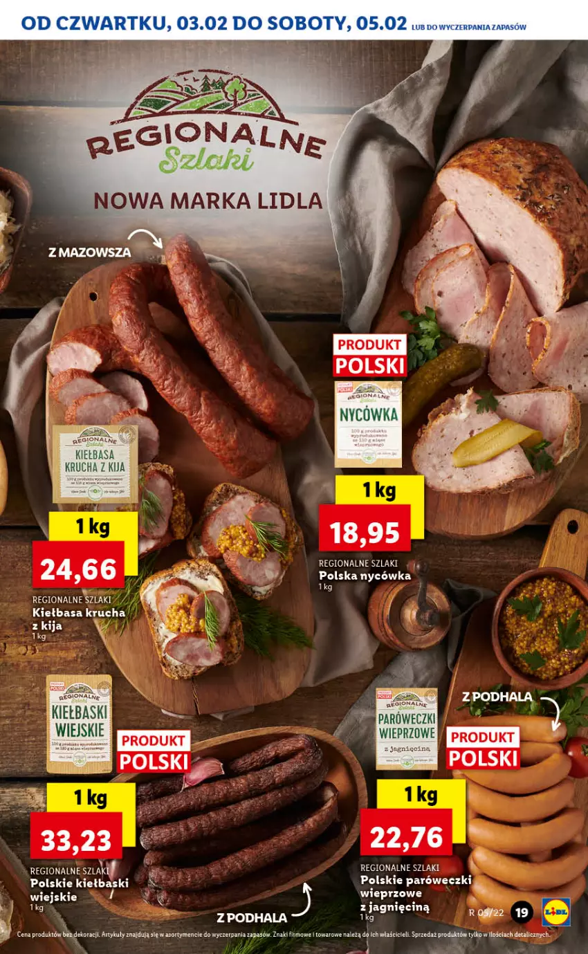 Gazetka promocyjna Lidl - GAZETKA - ważna 03.02 do 05.02.2022 - strona 19 - produkty: Kiełbasa, Kiełbasa krucha