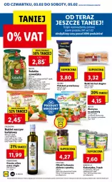 Gazetka promocyjna Lidl - GAZETKA - Gazetka - ważna od 05.02 do 05.02.2022 - strona 42 - produkty: Sałatka, Warzywa, Gin, Hot dog, Oliwki, Bonduelle, Tera, Bukiet warzyw, Sałat, Prima, Bukiet, Bazyl, Chleb, Bułki do hot dogów, Kukurydza