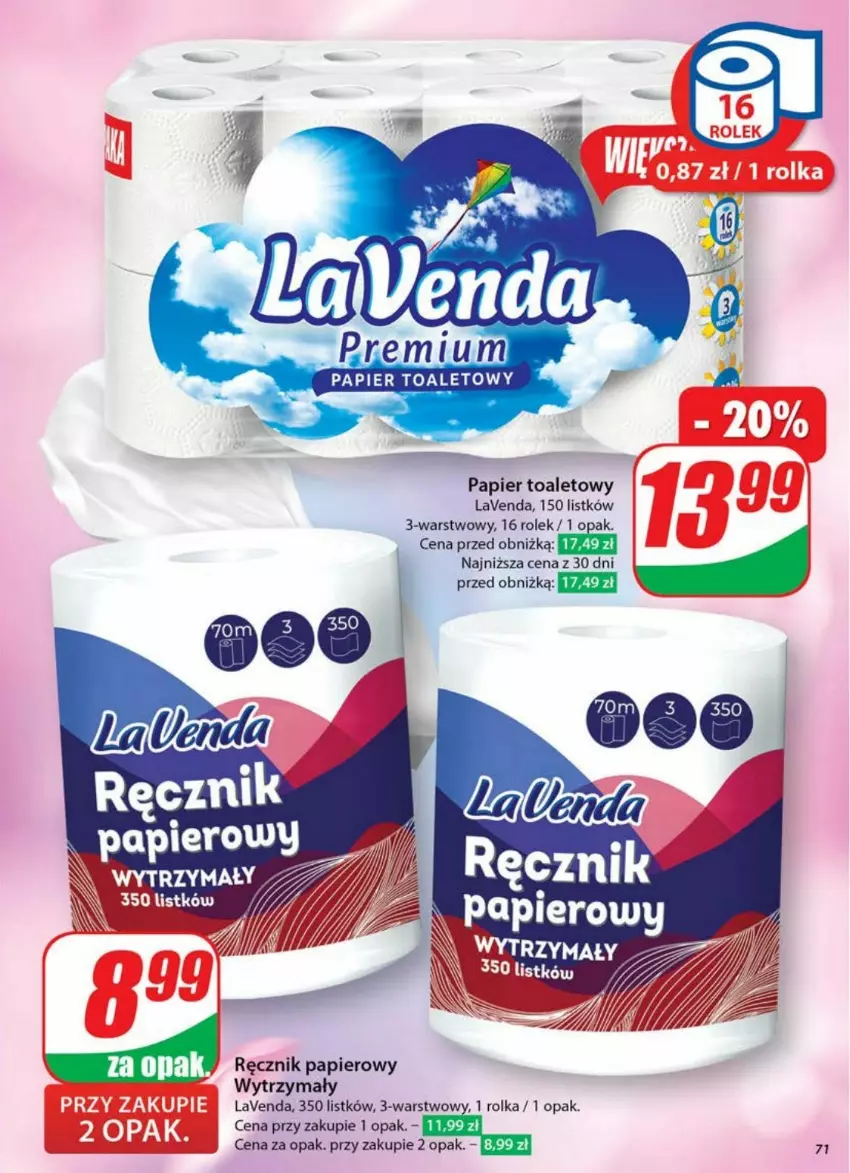 Gazetka promocyjna Dino - ważna 23.04 do 29.04.2025 - strona 69 - produkty: Papier, Papier toaletowy, Ręcznik