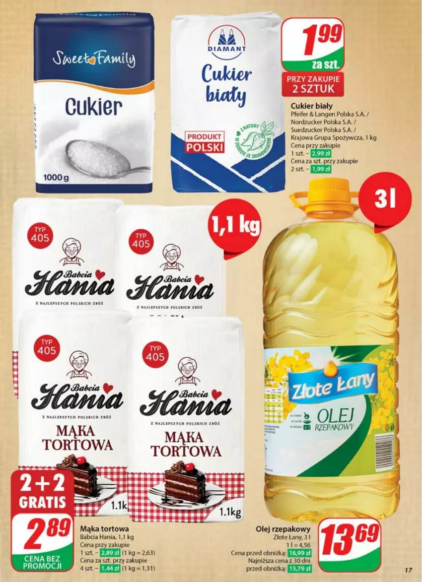 Gazetka promocyjna Dino - ważna 23.04 do 29.04.2025 - strona 9 - produkty: Cukier, Fa, Mąka, Mąka tortowa, Olej, Olej rzepakowy