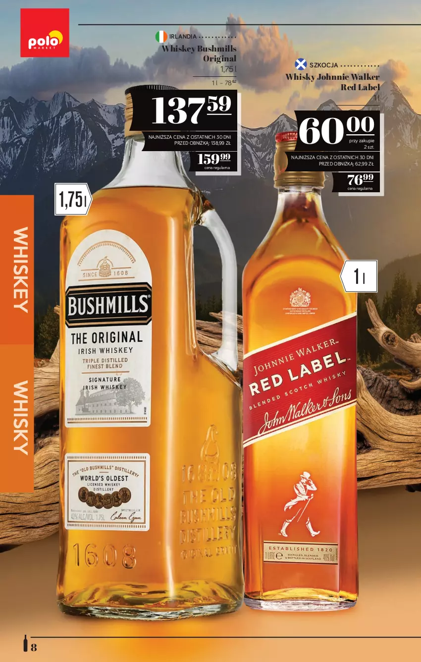 Gazetka promocyjna PoloMarket - Katalog alkoholi 12/2026 - ważna 02.07 do 15.07.2026 - strona 8 - produkty: Bushmills, Gin, Johnnie Walker, Koc, Whiskey, Whisky