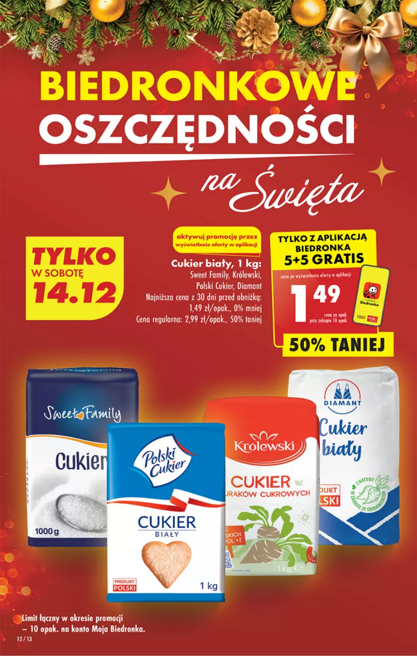 Gazetka promocyjna Biedronka - Od Czwartku - ważna 12.12 do 18.12.2024 - strona 12 - produkty: Cukier, Diamant, Fa, Gra, Królewski