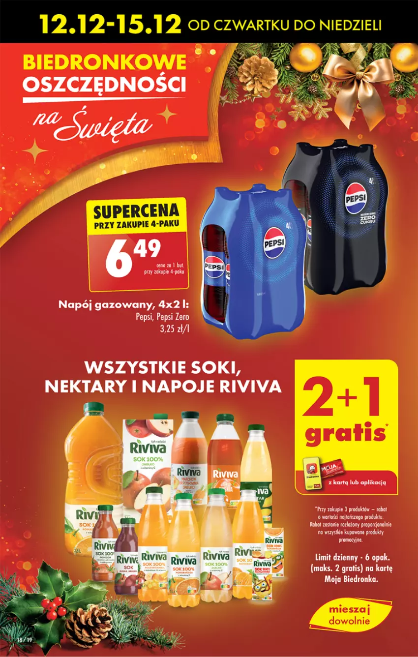 Gazetka promocyjna Biedronka - Od Czwartku - ważna 12.12 do 18.12.2024 - strona 18 - produkty: Gra, Napój, Napój gazowany, Napoje, Nektar, Pepsi, Por, Sok