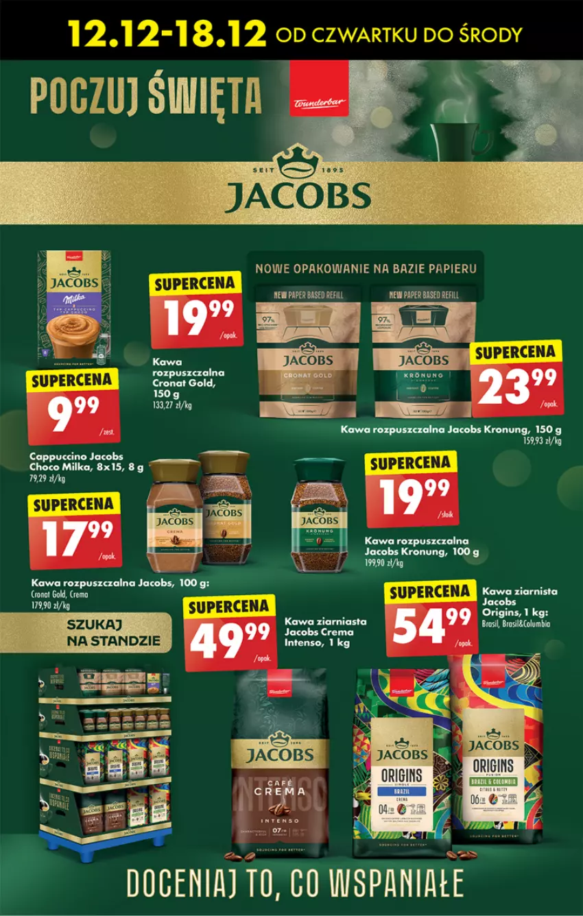 Gazetka promocyjna Biedronka - Od Czwartku - ważna 12.12 do 18.12.2024 - strona 55 - produkty: Cappuccino, Jacobs, Kawa, Kawa rozpuszczalna, Kawa ziarnista, Milka, Papier