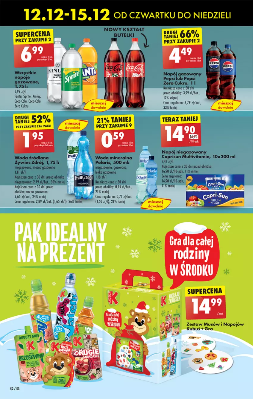 Gazetka promocyjna Biedronka - Od Czwartku - ważna 12.12 do 18.12.2024 - strona 56 - produkty: Fa, Fanta, Gra, Kubuś, LANA, Mus, Napój, Napój niegazowany, Tera, Woda, Woda mineralna