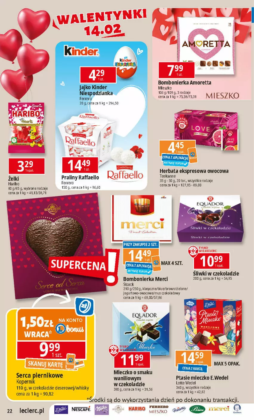 Gazetka promocyjna E Leclerc - ważna 11.02 do 22.02.2025 - strona 22 - produkty: Deser, Fa, Ferrero, Haribo, Herbata, Jogurt, Merci, Mleczko, Mus, Piernik, Ptasie mleczko, Puma, Raffaello, Ser, Teekanne, Tran, Whisky