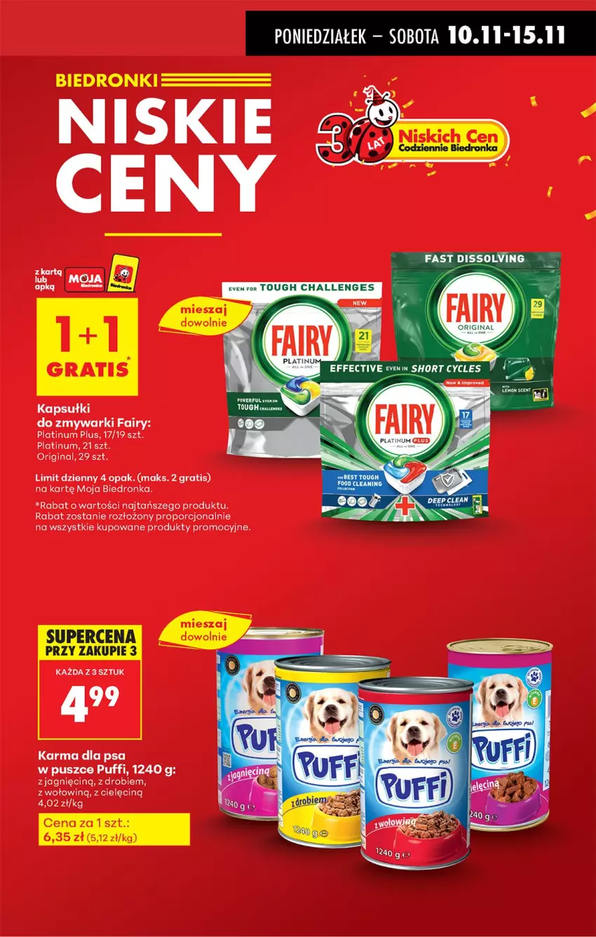 Gazetka promocyjna Biedronka - Od Poniedziałku - ważna 10.11 do 15.11.2025 - strona 17 - produkty: Fa, Fairy, Gin, Gra, Por, Puf, Zmywarki