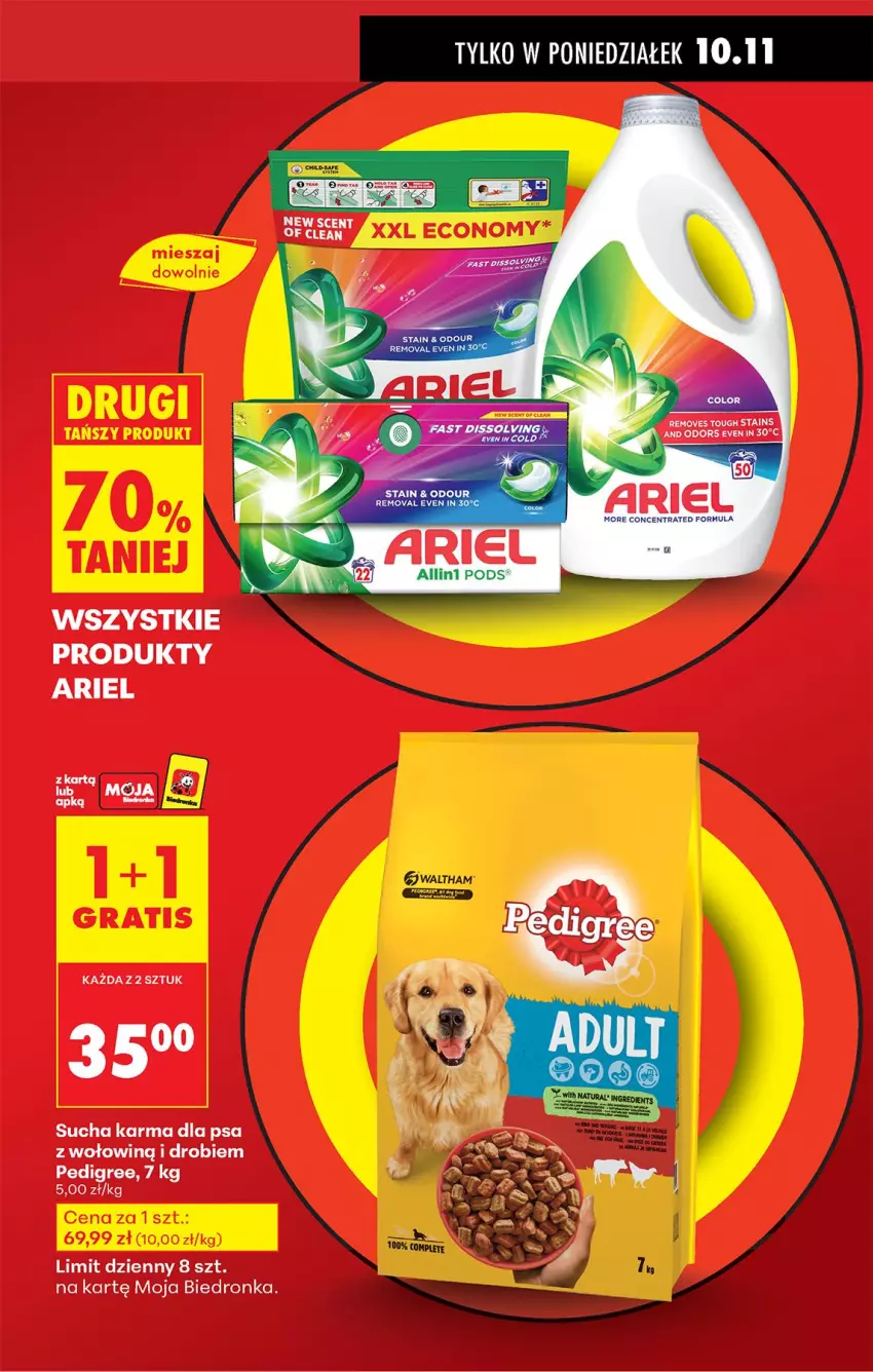 Gazetka promocyjna Biedronka - Od Poniedziałku - ważna 10.11 do 15.11.2025 - strona 3 - produkty: Ariel, Pedigree, Sucha karma