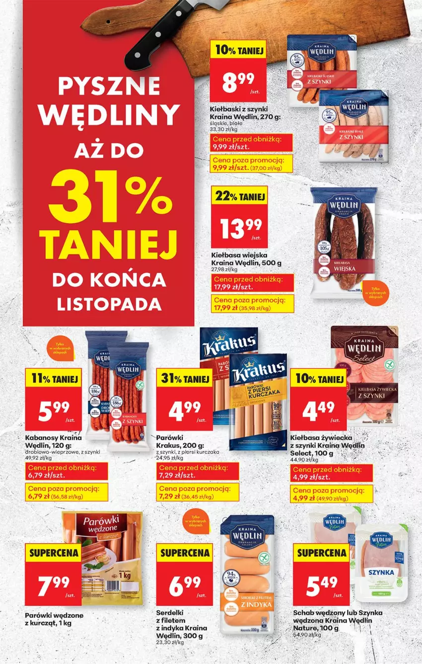Gazetka promocyjna Biedronka - Od Poniedziałku - ważna 10.11 do 15.11.2025 - strona 36 - produkty: Kabanos, Kiełbasa, Kiełbasa wiejska, Krakus, Kurczak, Parówki, Ser, Serdelki, Szynka