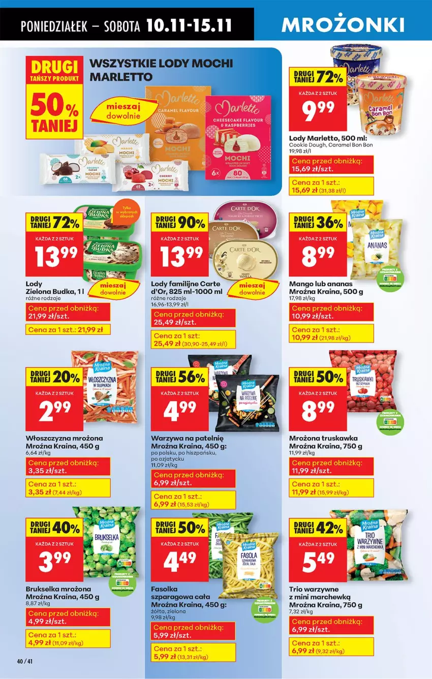 Gazetka promocyjna Biedronka - Od Poniedziałku - ważna 10.11 do 15.11.2025 - strona 48 - produkty: Ananas, Brukselka, Fa, Lody, Mango, Warzywa, Zielona Budka